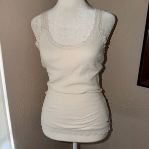 Vintage Y2K Hollister 2000s Lace Trim Tank Top